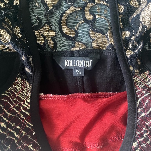 Pretty Kollontai mixed media tunic - Picture 3 of 3